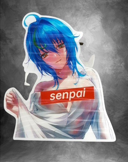 3D стикер за кола Xenovia Quarta еротичен аниме дизайн Waifu за лаптоп