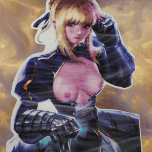 3D Стикер за кола Saber Alter – Провокативно аниме - Hover Image