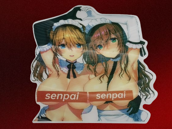 3D стикер за кола и мотор Maid Senpai хентай прислужници