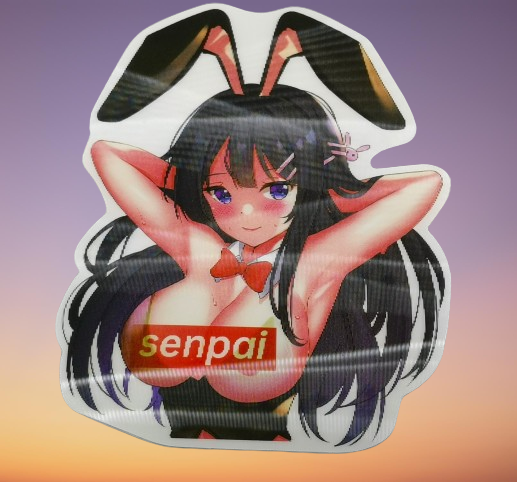 3D Стикер за кола Mai Sakurajima – Предизвикателен стил - Image 2