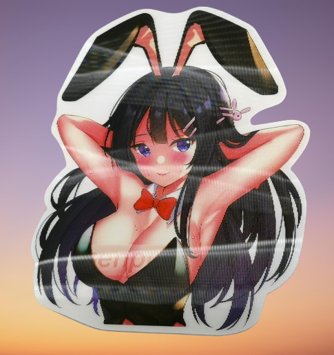 3D стикер за кола Mai Sakurajima секси аниме дизайн за тунинг