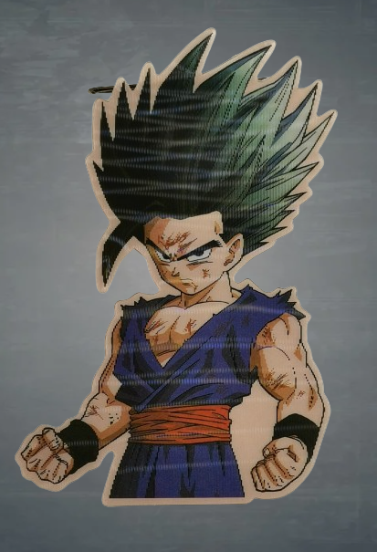 3D стикер за кола Gohan Super Saiyan – Dragon Ball Z мощ - Image 3