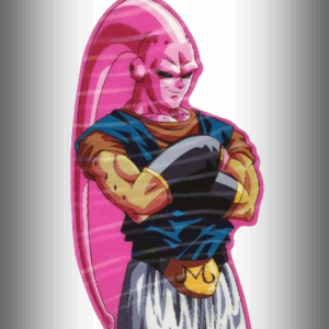 3D стикер за кола Dragon Ball Маджин Буу розова аниме лепенка
