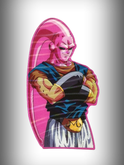 3D стикер за кола Dragon Ball Маджин Буу розова аниме лепенка