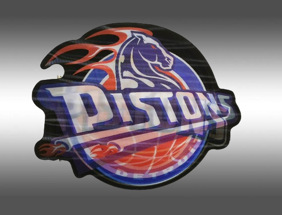 3D стикер за кола Detroit Pistons – Баскетболен дизайн - Image 3