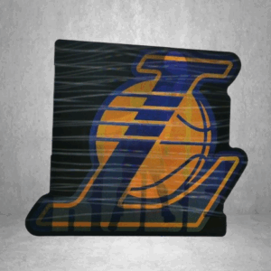 Спортен 3D стикер LA Lakers с баскетболно лого за декорация