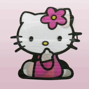 3D стикер за кола Hello Kitty сладка котка с розов дизайн за лаптоп