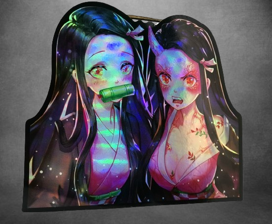 Холограмен стикер за кола Nezuko Demon Slayer - Image 2
