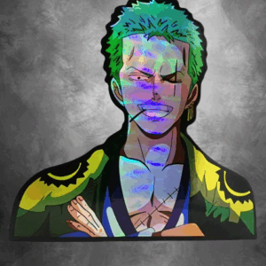 3D стикер за кола Zoro One Piece – Аниме дизайн - Hover Image