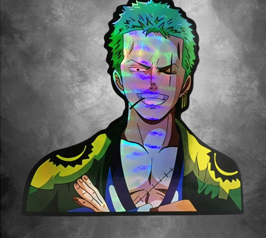 3D стикер за кола Zoro One Piece – Аниме дизайн - Image 2
