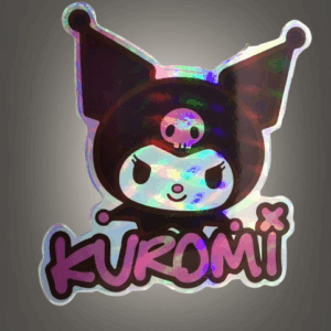 Холограмен стикер Kuromi Sanrio за кола и лаптоп тунинг