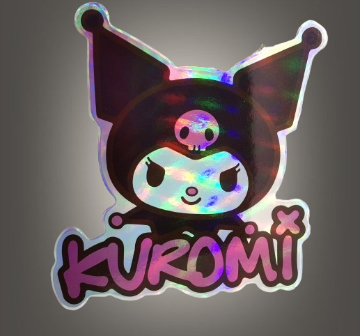 Холограмен стикер Kuromi Sanrio за кола и лаптоп тунинг