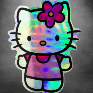 Холограмен стикер за кола Hello Kitty – Каваай стил - Hover Image