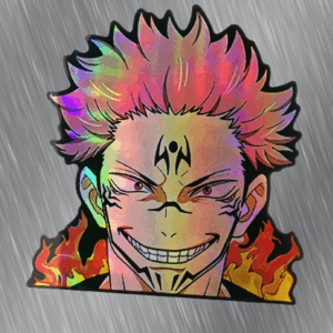 Холограмен стикер за кола със Сукуна от Jujutsu Kaisen за аниме тунинг
