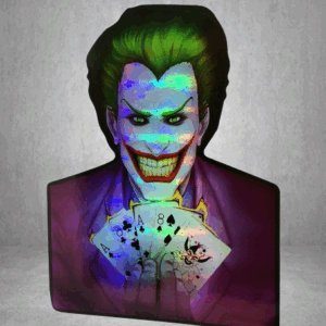 3D стикер за кола Жокера холограмен дизайн с карти за лаптоп DC Comics