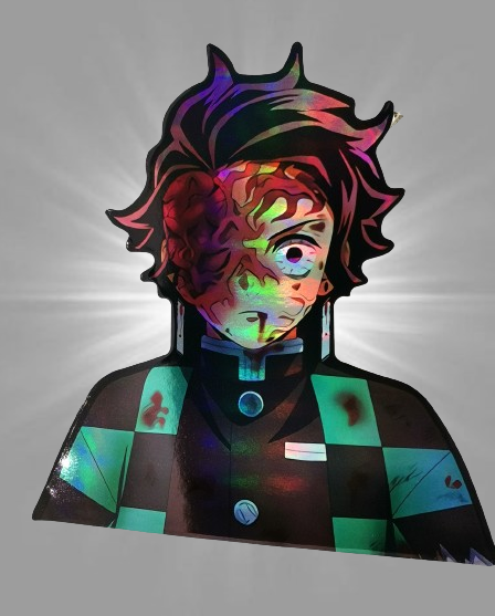 Холограмен стикер за кола Tanjiro Kamado Demon Slayer - Image 2