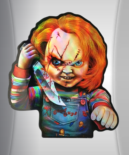 3D стикер за кола Чъки холограмен хорър дизайн за лаптоп Child's Play