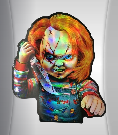 3D Стикер за Кола Чъки (Chucky) - Холограмен Дизайн - Image 2