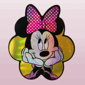 Холограмен стикер Minnie Mouse за кола и лаптоп каваай тунинг