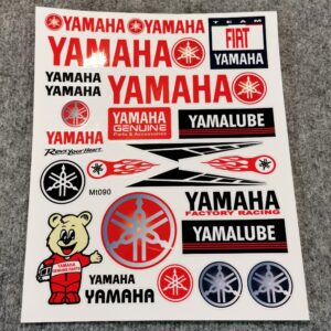 Комплект стикери за мотор Yamaha с лога Yamalube и Fiat