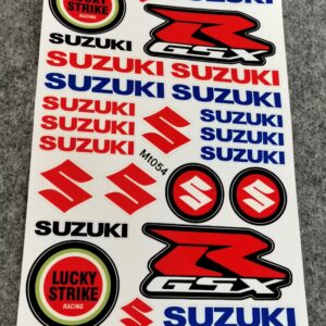 Стикери за мотор Suzuki GSX и Lucky Strike Racing лепенки за каска