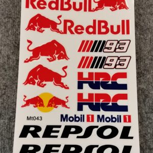 Стикери за мотор Red Bull и HRC с лога на Repsol и Mobil 1