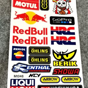 Стикери за мотор Red Bull и HRC с лепенки Liqui Moly за тунинг