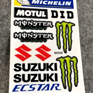 Стикери за мотор Suzuki и Monster Energy с лога на Michelin и Motul