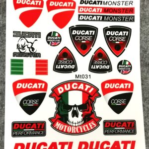 Стикери за мотор Ducati Corse италиански флаг и лога