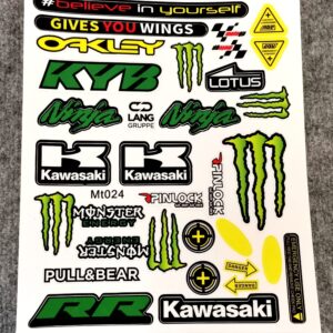Стикери за мотор Kawasaki Ninja и Monster Energy лепенки за каска