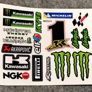 Комплект тунинг стикери за мотор Kawasaki Monster Energy Michelin Akrapovic