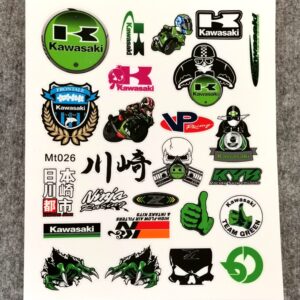 Стикери за мотор Kawasaki Ninja и Team Green лепенки за каска