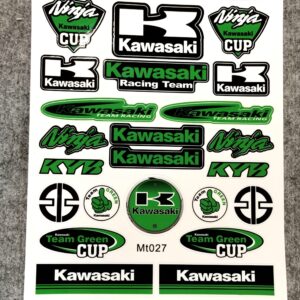 Комплект тунинг стикери за мотор Kawasaki Ninja зелени лога и надписи
