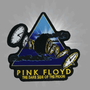 Бродирана нашивка Pink Floyd The Dark Side of the Moon с часовници и триъгълник.