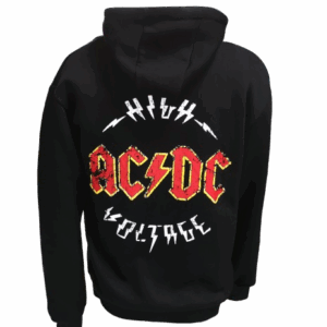 Суичър с качулка и цип на AC/DC от 100 % памук - Hover Image