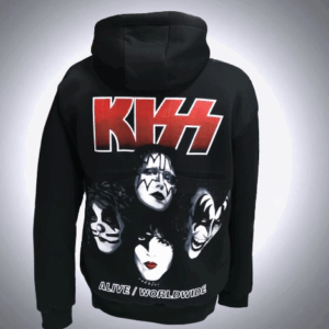 Суичър на KISS с цип, двойта качулка с подплата - Hover Image