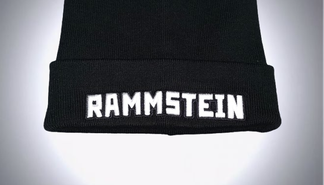 Черна зимна шапка Rammstein с бродирано бяло лого - Image 5