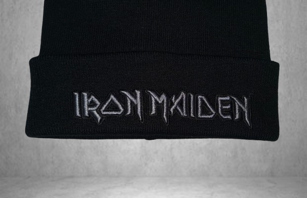 Черна зимна шапка с помпон Iron Maiden - Image 5