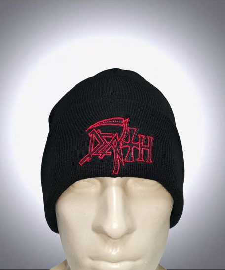 Зимна шапка с бродерия Death Metal Logo - Image 3