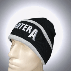 Зимна шапка Pantera с бродирано лого и сив кант - Hover Image