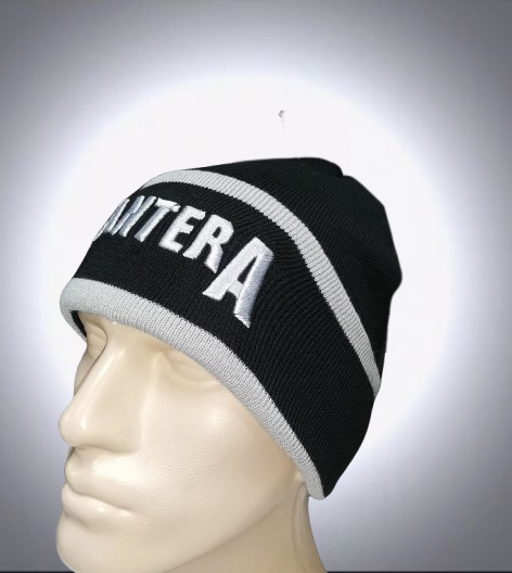 Зимна шапка Pantera с бродирано лого и сив кант - Image 2