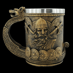 Викингска халба за бира 600ml със стоманен корпус - Hover Image