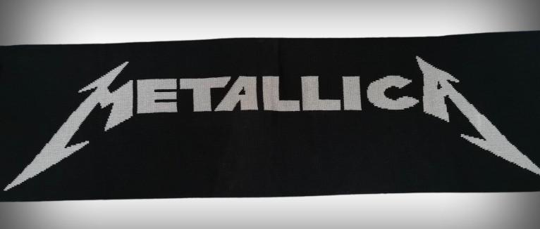 Двулицев плетен шал Metallica с Ninja Star лога - Image 2