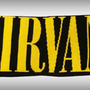 Двулицев плетен шал Nirvana със смайли лого - Hover Image