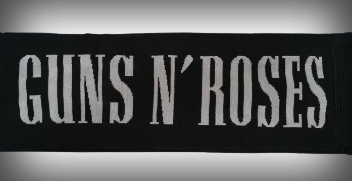 Плетен рок шал Guns N' Roses двулицев модел с ресни - Image 2