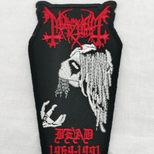 Нашивка Mayhem Dead Ковчег с червено лого и надпис 1969-1991