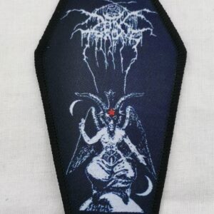 Текстилна нашивка Darkthrone във формата на ковчег с Бафомет лице