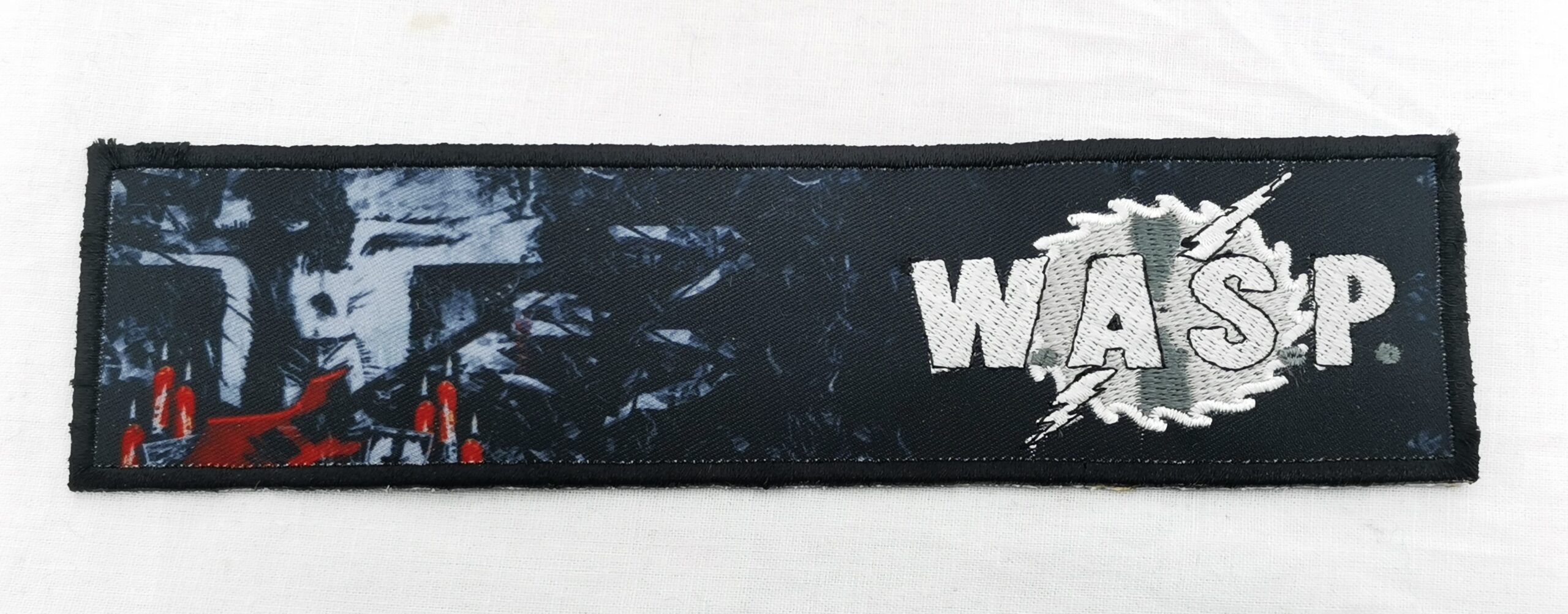 Текстилна нашивка W.A.S.P. с лого и щампа на Блеки Лоулес.