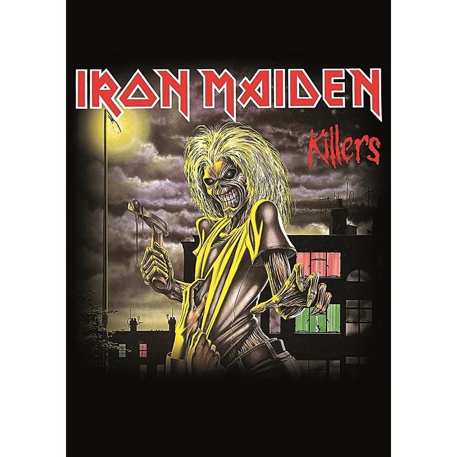 Плакат за стена Iron Maiden с Еди, държащ брадва под улична лампа от обложката на Killers