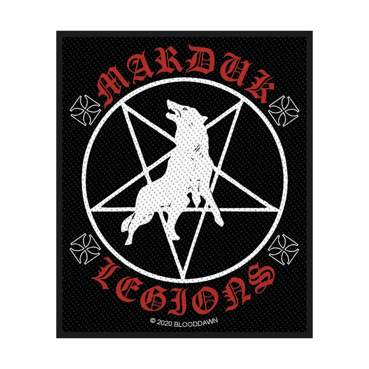 Оригинален везан пач Marduk с вълк, пентаграма и надпис Legions